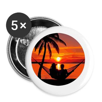 Oase Der Entspannung - Buttons klein 25 mm (5er Pack) - Weiß - Vorne