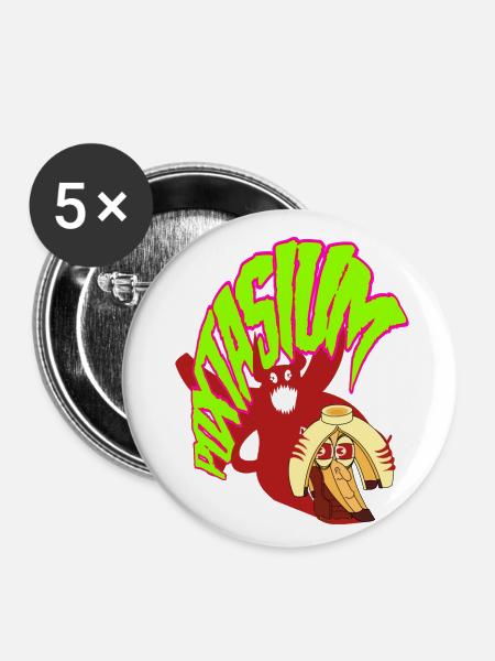 POXTASIUM - Buttons klein 25 mm (5er Pack) - Weiß