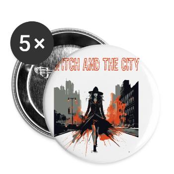 Spooky mood of Halloween - Buttons small 1''/25 mm (5-pack) - white - Front