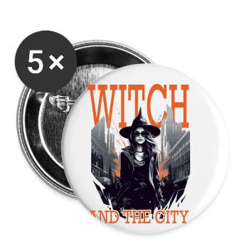 Spooky mood of Halloween - Buttons small 1''/25 mm (5-pack) - white - Front