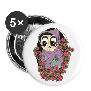 LIEBHABEREI - Buttons klein 25 mm (5er Pack) - Weiß - Vorne