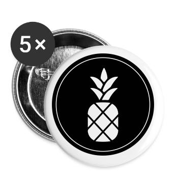 Pineapple fruit - Buttons small 1''/25 mm (5-pack) - white - Front