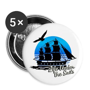 Live Under the Sails - clean - Buttons small 1''/25 mm (5-pack) - white - Front