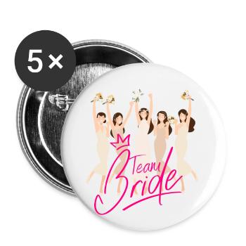 Team bride - Buttons small 1''/25 mm (5-pack) - white - Front