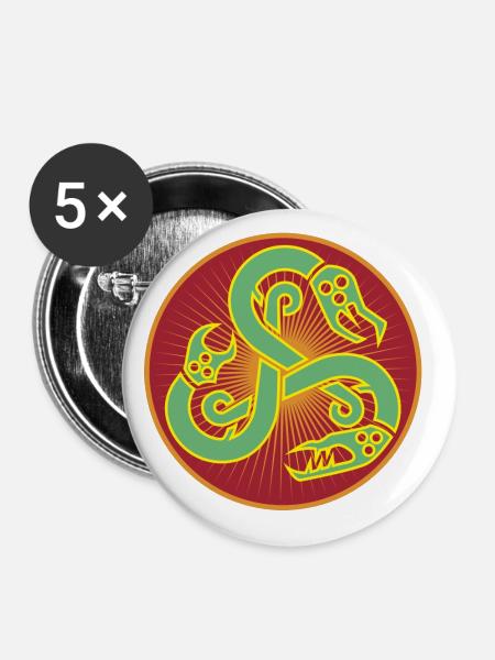 Die Schlangen 1 - Buttons klein 25 mm (5er Pack) - Weiß