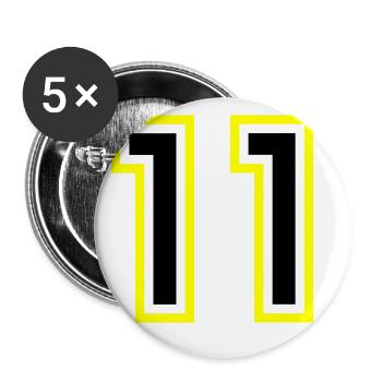 11 Number College - Buttons small 1''/25 mm (5-pack) - white - Front