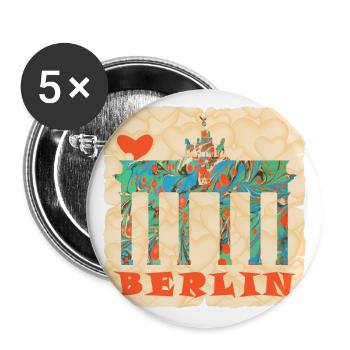 brandenburger tor e 4 - Buttons klein 25 mm (5er Pack) - Weiß - Vorne