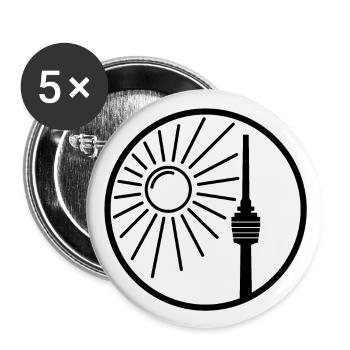 Stuttgart_am_Meer#6 - Buttons klein 25 mm (5er Pack) - Weiß - Vorne