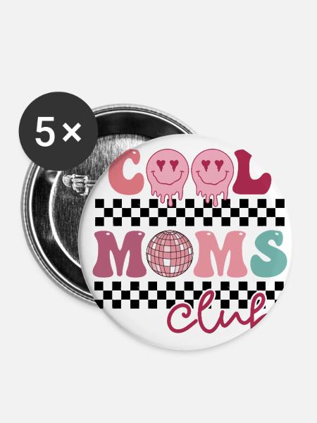 Mama - Buttons klein 25 mm (5er Pack) - Weiß