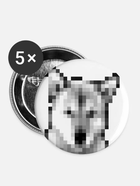 Jindo Mosaik - Buttons klein 25 mm (5er Pack) - Weiß