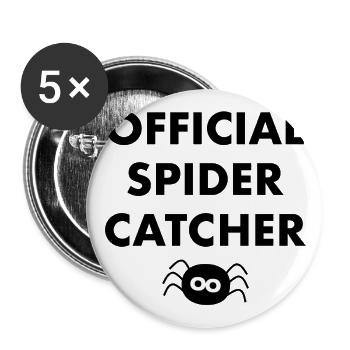 Official Spider Catcher - Buttons small 1''/25 mm (5-pack) - white - Front