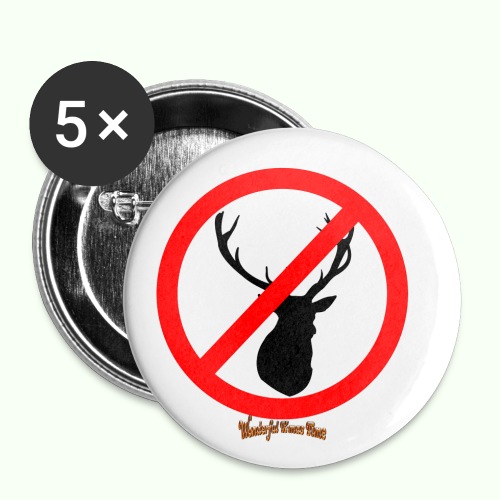 No Reindeer alllowed - Buttons klein 25 mm (5er Pack)