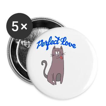 Perfect Love - Buttons small 1''/25 mm (5-pack) - white - Front