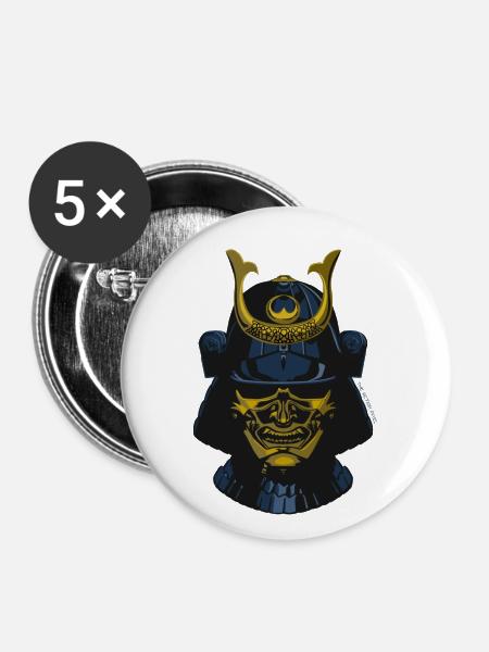Ronin - Buttons klein 25 mm (5er Pack) - Weiß
