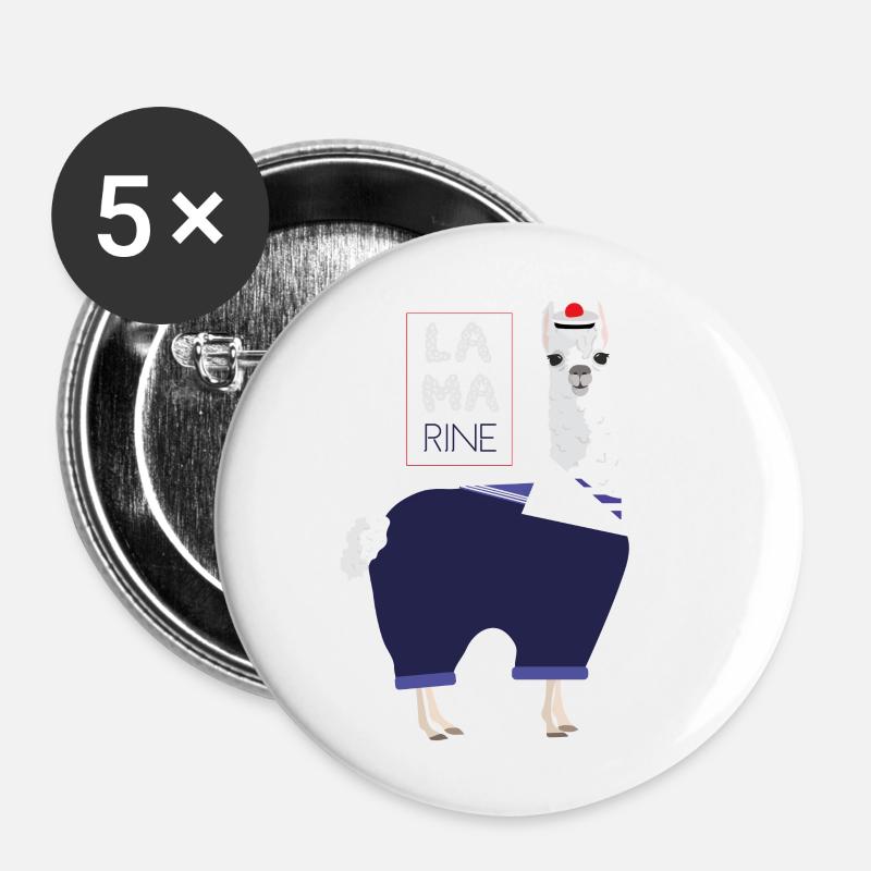 Marine - Buttons small 1''/25 mm (5-pack) - white
