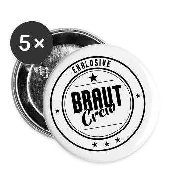 JGA bridal crew stamp - Buttons small 1''/25 mm (5-pack) - white - Front