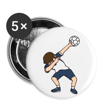 Handballer Dab Dabbing Handball Spieler Geschenk - Buttons klein 25 mm (5er Pack) - Weiß - Vorne