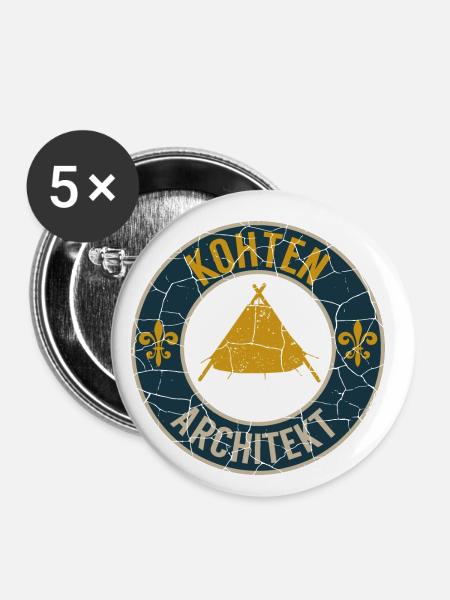 Kohten architect badge - Buttons small 1''/25 mm (5-pack) - white