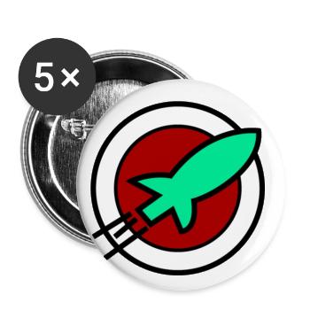 Planet express - Buttons small 1''/25 mm (5-pack) - white - Front