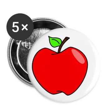 Apple - Buttons small 1''/25 mm (5-pack) - white - Front