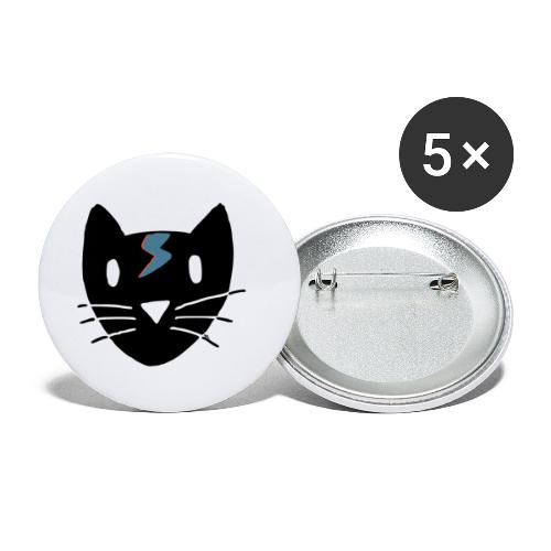 Bowie Cat - Buttons klein 25 mm (5er Pack)