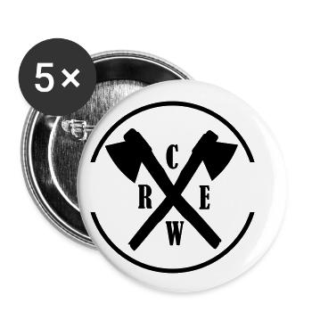 crew_t - Buttons small 1''/25 mm (5-pack) - white - Front