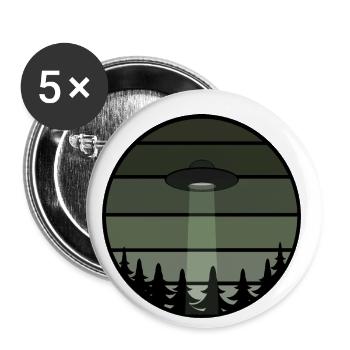 Sichtung auf der Lichtung - Buttons klein 25 mm (5er Pack) - Weiß - Vorne