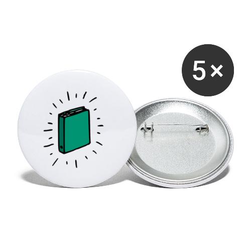 Buchen - Buttons klein 25 mm (5er Pack)