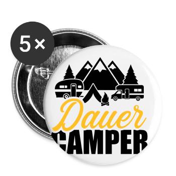 Camping - Buttons klein 25 mm (5er Pack) - Weiß - Vorne