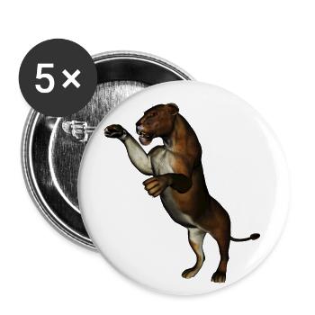 Löwin - Buttons klein 25 mm (5er Pack) - Weiß - Vorne