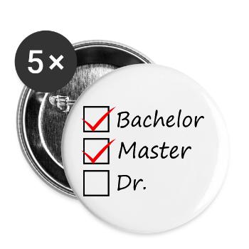 Phd Universität Studium Geschenk - Buttons klein 25 mm (5er Pack) - Weiß - Vorne