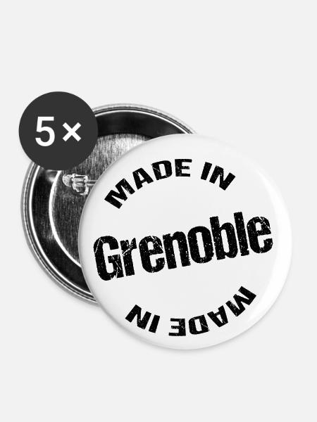 made in grenoble - Buttons klein 25 mm (5er Pack) - Weiß