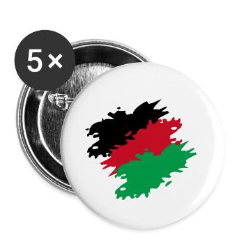 Malawi Colors Flag Flag Brush - Buttons small 1''/25 mm (5-pack) - white - Front