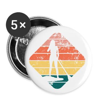 Stand Up Paddling - Buttons small 1''/25 mm (5-pack) - white - Front