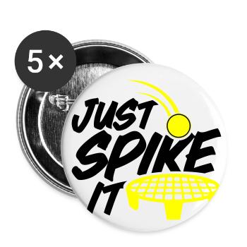 | changeable de couleur Roundnet Spikeball Fun - Lot de 5 petits badges (25 mm) - blanc - Devant