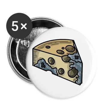 Schimmelkäse - Buttons klein 25 mm (5er Pack) - Weiß - Vorne