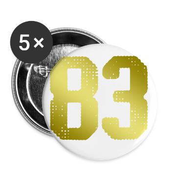 83 number jersey - Buttons small 1''/25 mm (5-pack) - white - Front