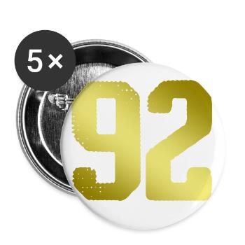 92 Number jersey - Buttons small 1''/25 mm (5-pack) - white - Front