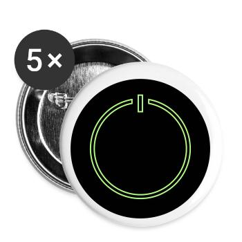 Power Button - Buttons klein 25 mm (5er Pack) - Weiß - Vorne