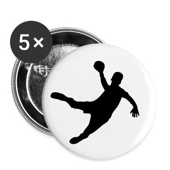 raohandball9black - Lot de 5 petits badges (25 mm) - blanc - Devant