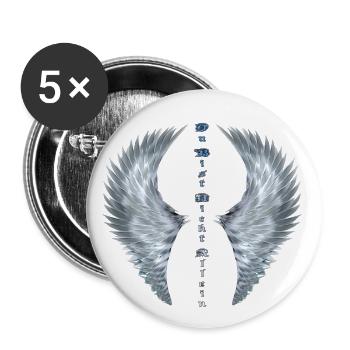 Wings - you are not alone .. - Buttons small 1''/25 mm (5-pack) - white - Front