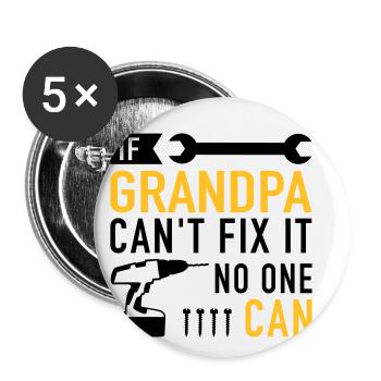 Opa - Buttons klein 25 mm (5er Pack) - Weiß - Vorne