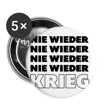 Nie wieder Krieg - Buttons klein 25 mm (5er Pack) - Weiß - Vorne