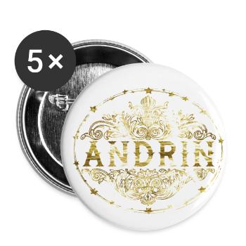 Andrin - Buttons small 1''/25 mm (5-pack) - white - Front