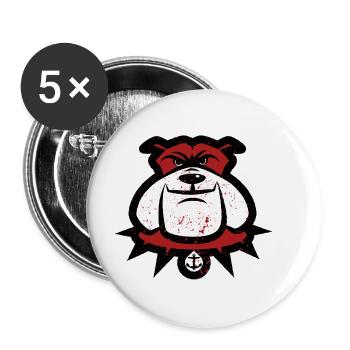 Dog - Buttons klein 25 mm (5er Pack) - Weiß - Vorne