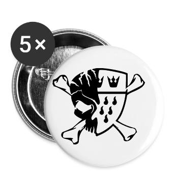 ClashTomized Logo Black - Buttons small 1''/25 mm (5-pack) - white - Front