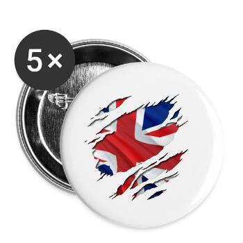 The Union Jack under the shirt! - Buttons small 1''/25 mm (5-pack) - white - Front