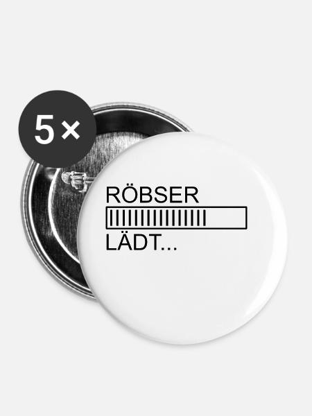 Röbser - Buttons klein 25 mm (5er Pack) - Weiß