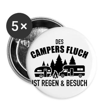 Camping - Buttons klein 25 mm (5er Pack) - Weiß - Vorne