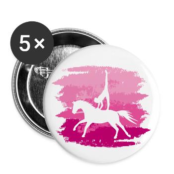 Volti Pferdesport Voltigieren - Buttons klein 25 mm (5er Pack) - Weiß - Vorne